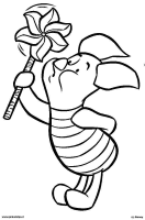A coloring page of winnie the pooh - piglet